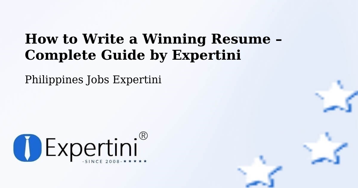 Resume Writing Guide for Job Seekers – Del Carmen - Del Carmen, Philippines Jobs Expertini